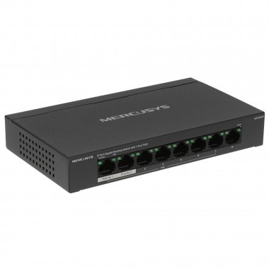 Фотография товара 'Mercusys MS108GP 8-Port Gigabit Desktop Switch with 7-Port PoE+ PORT: 7× Gigabit PoE+ Ports'